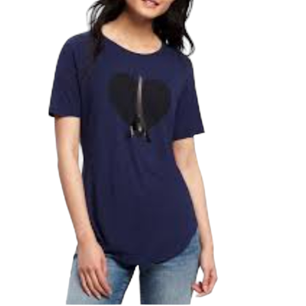 Old Navy Women Relaxed Graphic Curved-Hem Tee Size XL